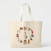 All Around Alice in Wonderland Canvas Bag