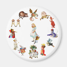 All Around Alice in Wonderland Refrigerator Magnets