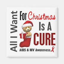 All I Want For Christmas AIDS Magnets