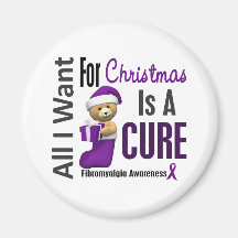 All I Want For Christmas Fibromyalgia Fridge Magnets