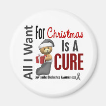All I Want For Christmas Juvenile Diabetes Fridge Magnet