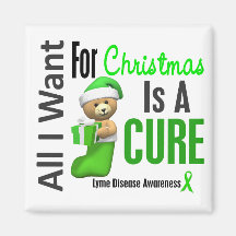 All I Want For Christmas Lyme Disease Fridge Magnet
