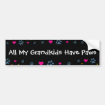 All My Grandkids-Grandchildren Have Paws Bumper Stickers