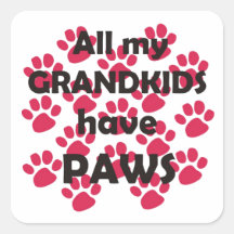 All My Grandkids Have Paws Square Stickers