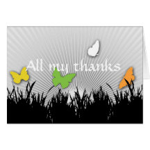 All my thanks butterflies card