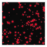 All Occasions Party Orange Red Stars Black Custom Invitation