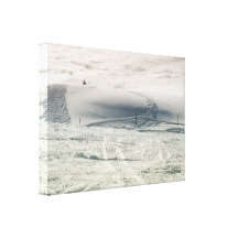 All snow stretched canvas print