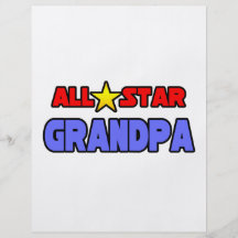 All Star Grandpa Personalised Flyer