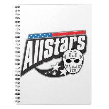 All Star Hockey Spiral Note Book