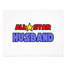 All Star Husband Personalised Invitations