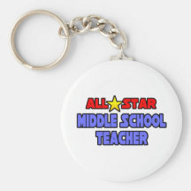 All Star Middle School Teacher Keychain