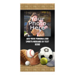 All Star Sports Balls w/ Brick Wall Photo Card Template