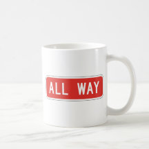 All Way Street Sign Mug
