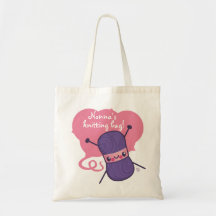 all we knit is love canvas bag