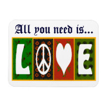 All you need is Love Rectangle Magnets