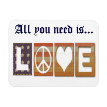 All you need is Love Vinyl Magnets