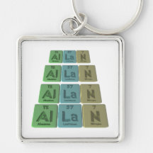 Allan as Aluminium Lanthanum Nitrogen Key Chain