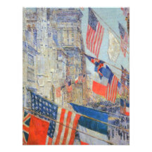 Allies Day, May 1917 by Hassam, 4th of July BBQ Personalized Announcement