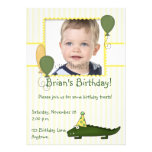 Alligator Child's Birthday Photo Invitation