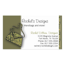 Alligator Purse Business Card Template