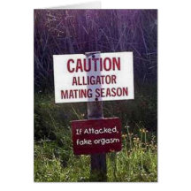 Alligator warning! card