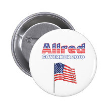 Allred Patriotic American Flag 2010 Elections Pinback Button