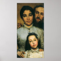 Alma-Tadema - Portrait of Aime-Jules Dalou family Print