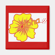 Aloha Hibiscus by Artistic Vibe Refrigerator Magnets