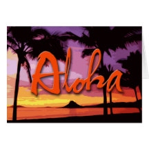 Aloha Sunset Notecard
