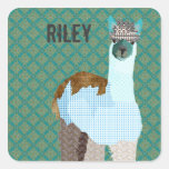 Alpaca Art Name Sticker