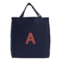 Alpha Column with Fill (Part1) Embroidered Tote Bag