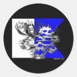 Alpha Flag Divers Collection Round Stickers