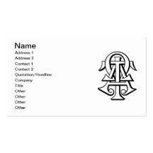 Alpha Tau Omega Interlocked Letters Business Card