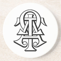 Alpha Tau Omega Interlocked Letters Coaster