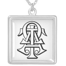 Alpha Tau Omega Interlocked Letters Personalised Necklace