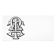 Alpha Tau Omega Interlocked Letters Photo Greeting Card
