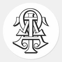 Alpha Tau Omega Interlocked Letters Sticker