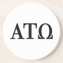 Alpha Tau Omega Letters Beverage Coasters
