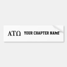 Alpha Tau Omega Letters Bumper Sticker