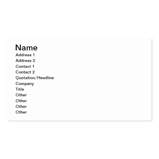 Alpha Tau Omega Letters Business Card