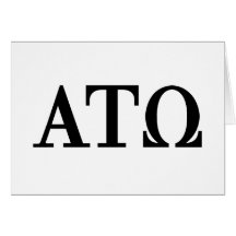 Alpha Tau Omega Letters Greeting Card