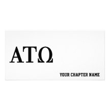 Alpha Tau Omega Letters Photo Card Template