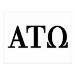 Alpha Tau Omega Letters Postcard