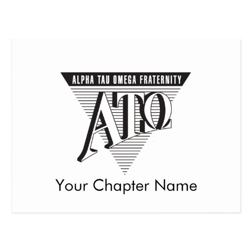 Alpha Tau Omega Name and Letters Post Card