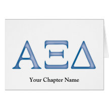 Alpha Xi Delta Letters Greeting Card