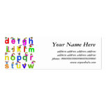 Alphabet Children Business Cards