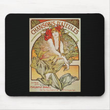 ALPHONSE MUCHA CHANSONS D`AJEULES MOUSE PADS