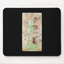 Alphonse Mucha Hiver Winter Mousepad
