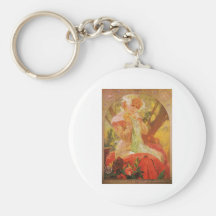 Alphonse Mucha LeFevre Utile Keychain