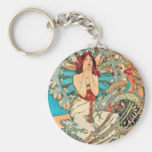 Alphonse Mucha Monaco, Monte-Carlo, 1897 Keychain